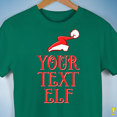 Personalized Elf Family Unisex T-Shirt - Kelly Green